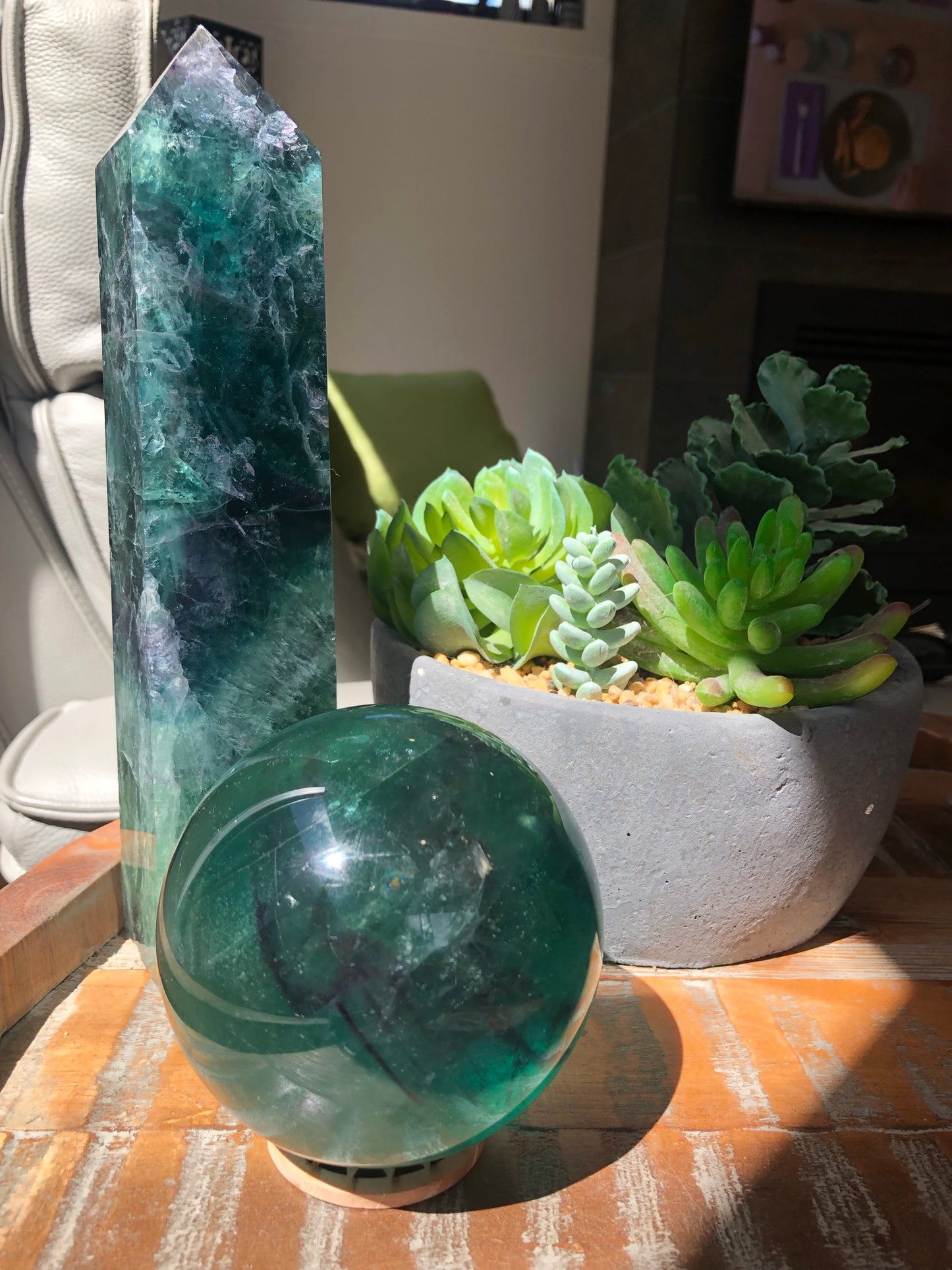 GREEN FLUORITE TOWER