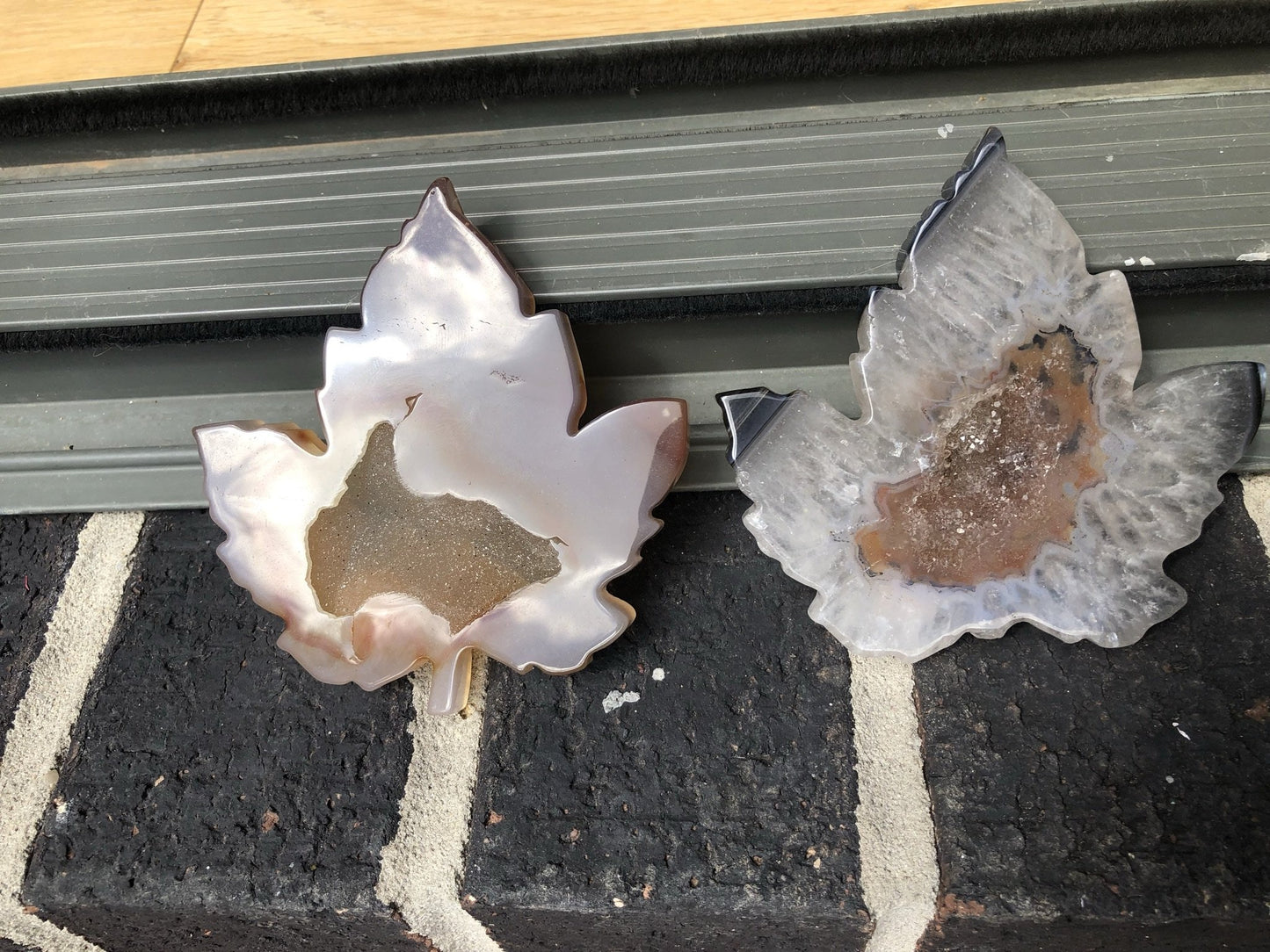 DRUZY AGATE LEAVES
