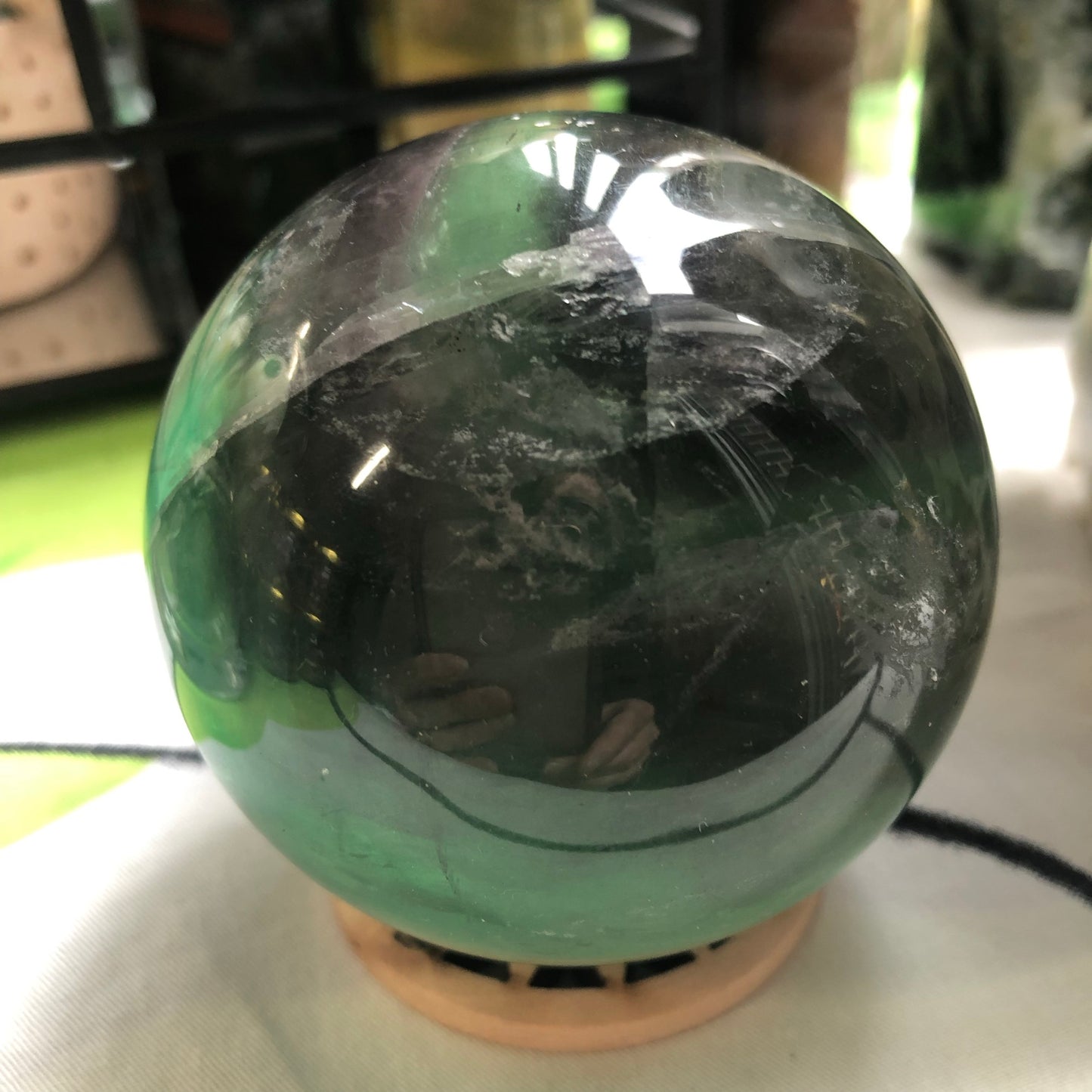 GREEN FLUORITE SPHERES