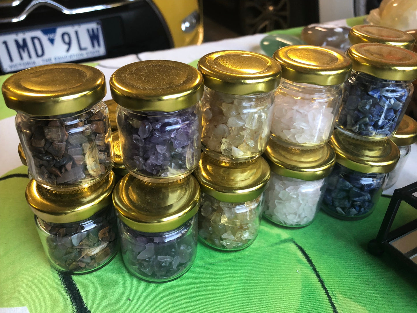 JARS OF CRYSTAL CHIPS