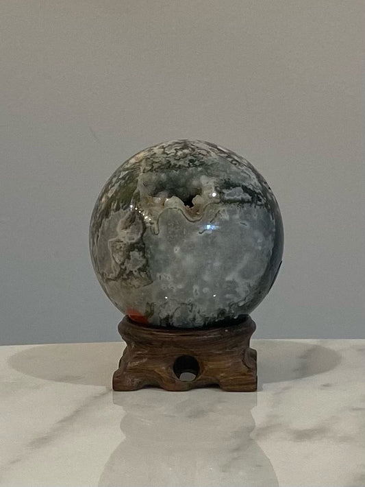 MOSS AGATE SPHERE
