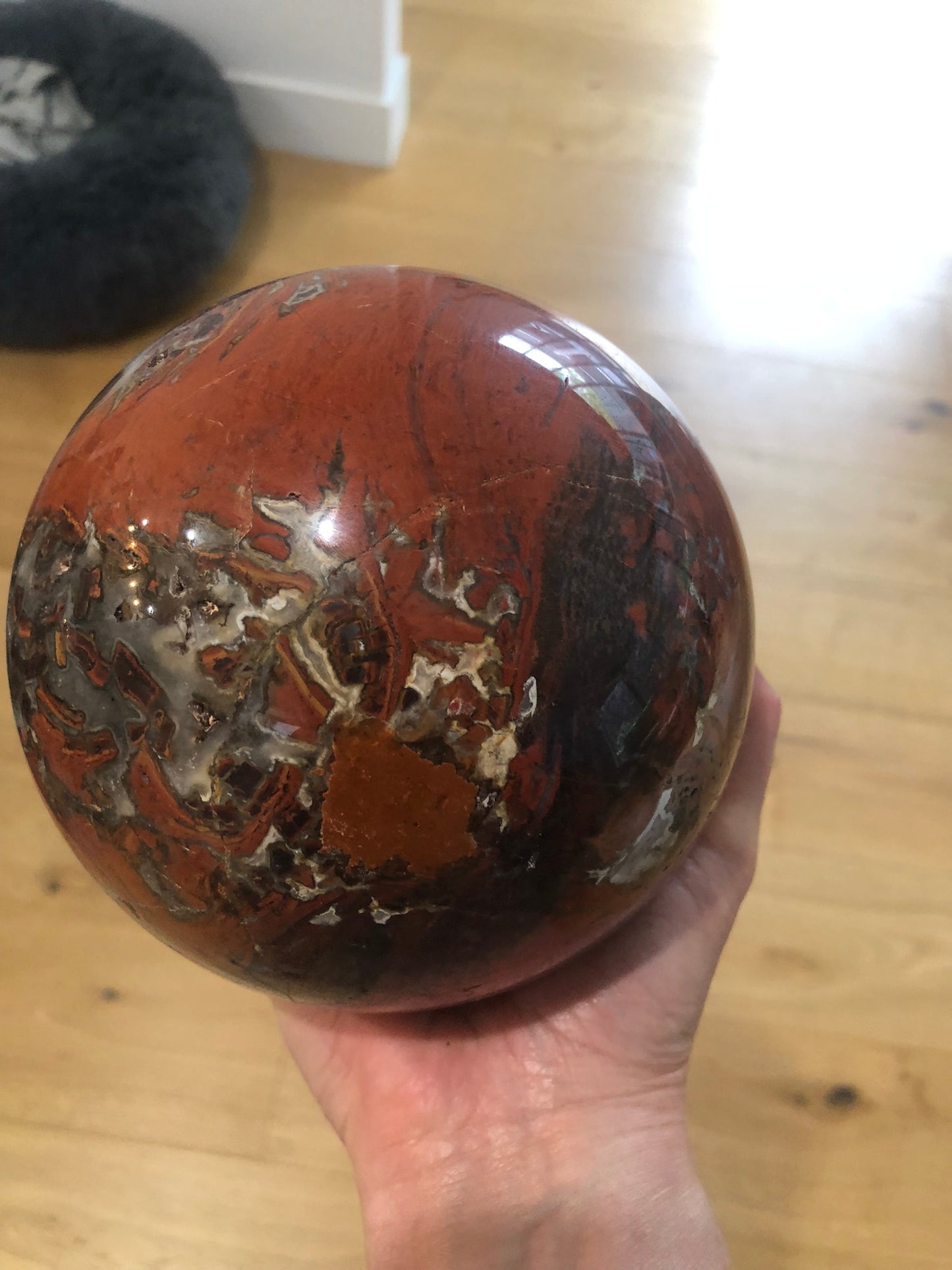 WARRING STATES RED AGATE SPHERE (EXTRA LARGE)