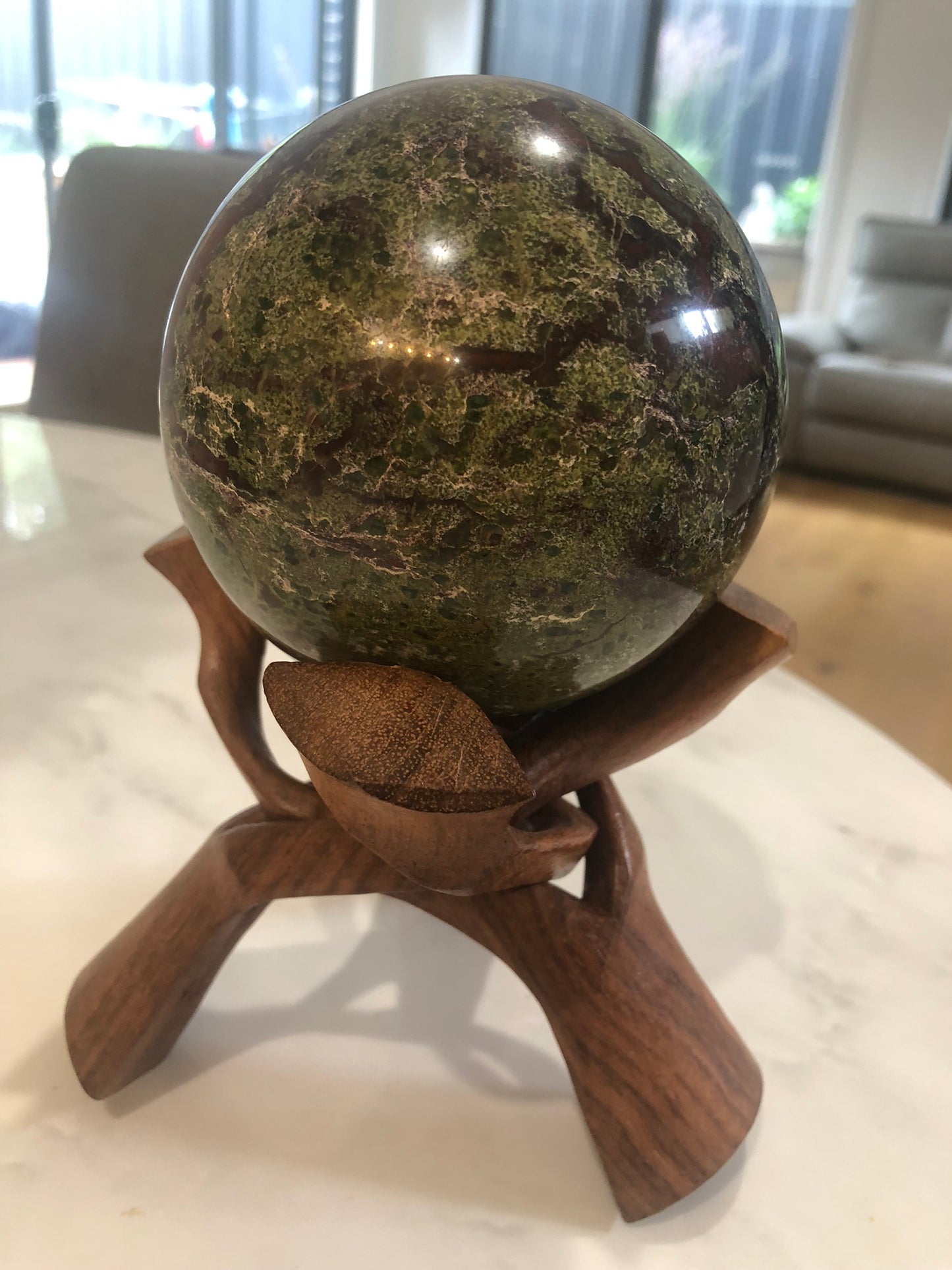 DRAGON BLOOD STONE (JASPER) SPHERE