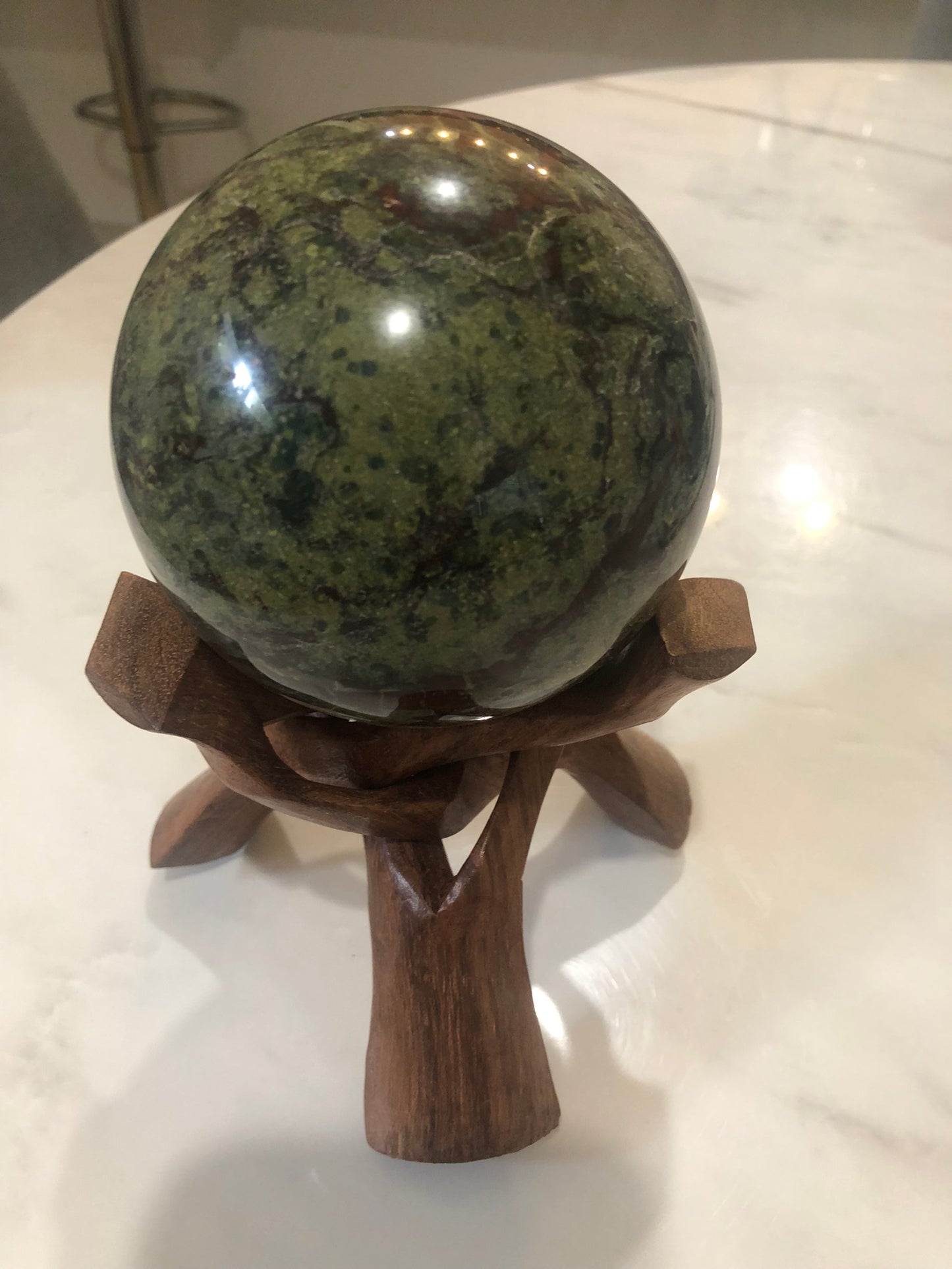 DRAGON BLOOD STONE (JASPER) SPHERE