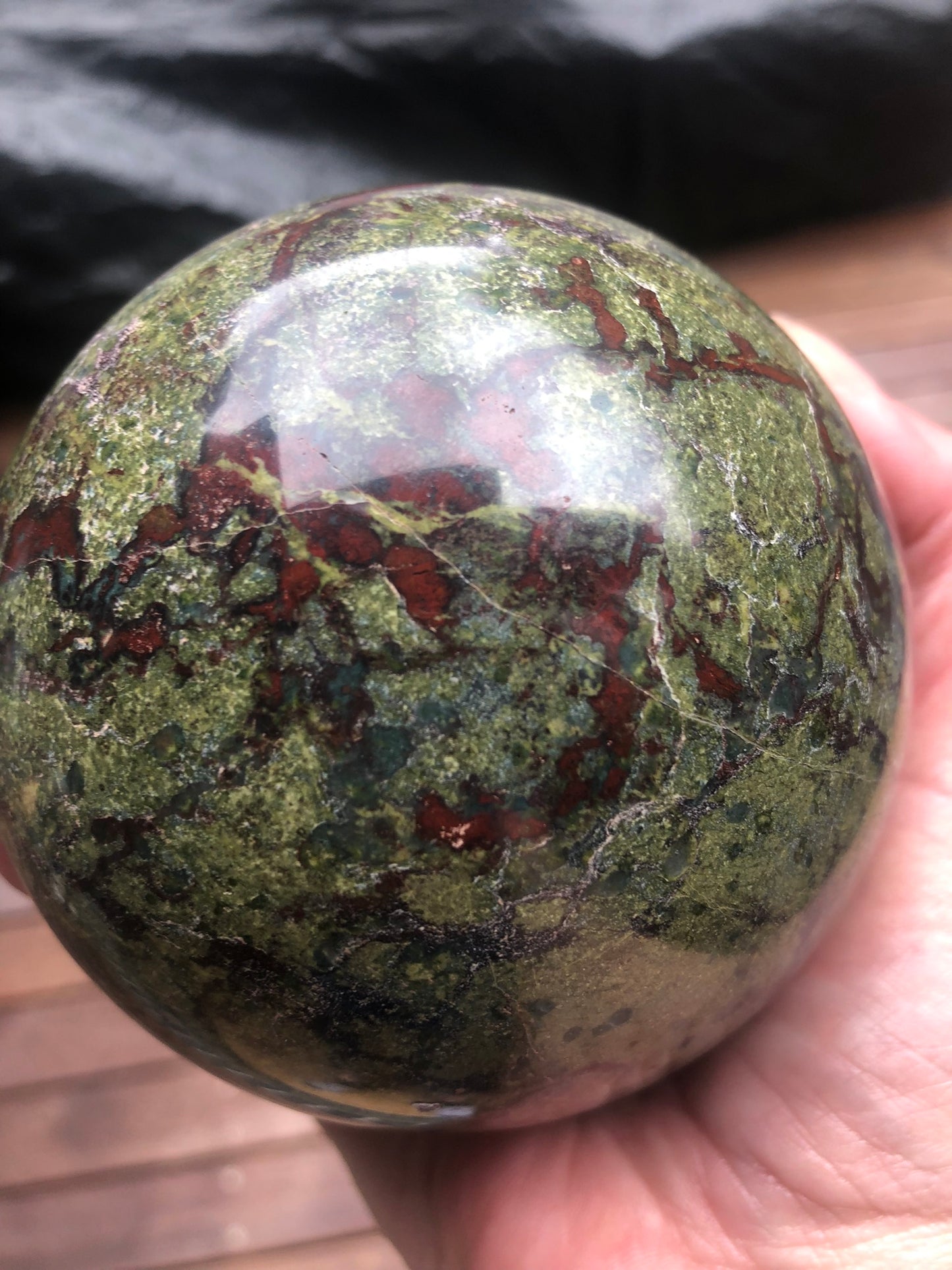 DRAGON BLOOD STONE (JASPER) SPHERE