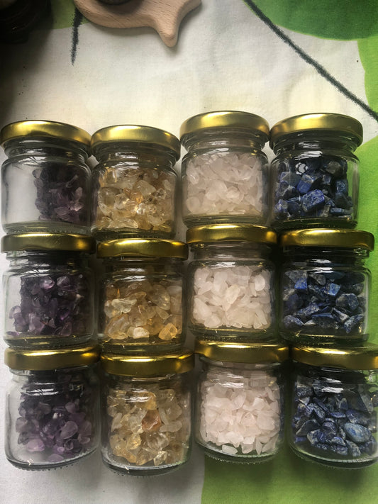 JARS OF CRYSTAL CHIPS