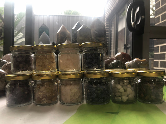 JARS OF CRYSTAL CHIPS